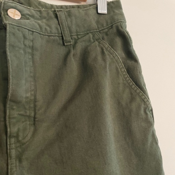 🇬🇧 ME+EM cropped olive jeans/canvas pants - Picture 3 of 12